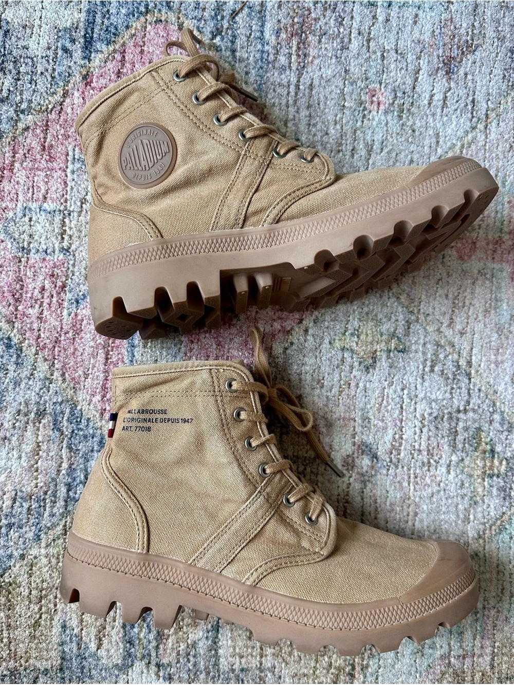 Palladium Pallabrousse Original French Legion Tan Canvas Combat Boots